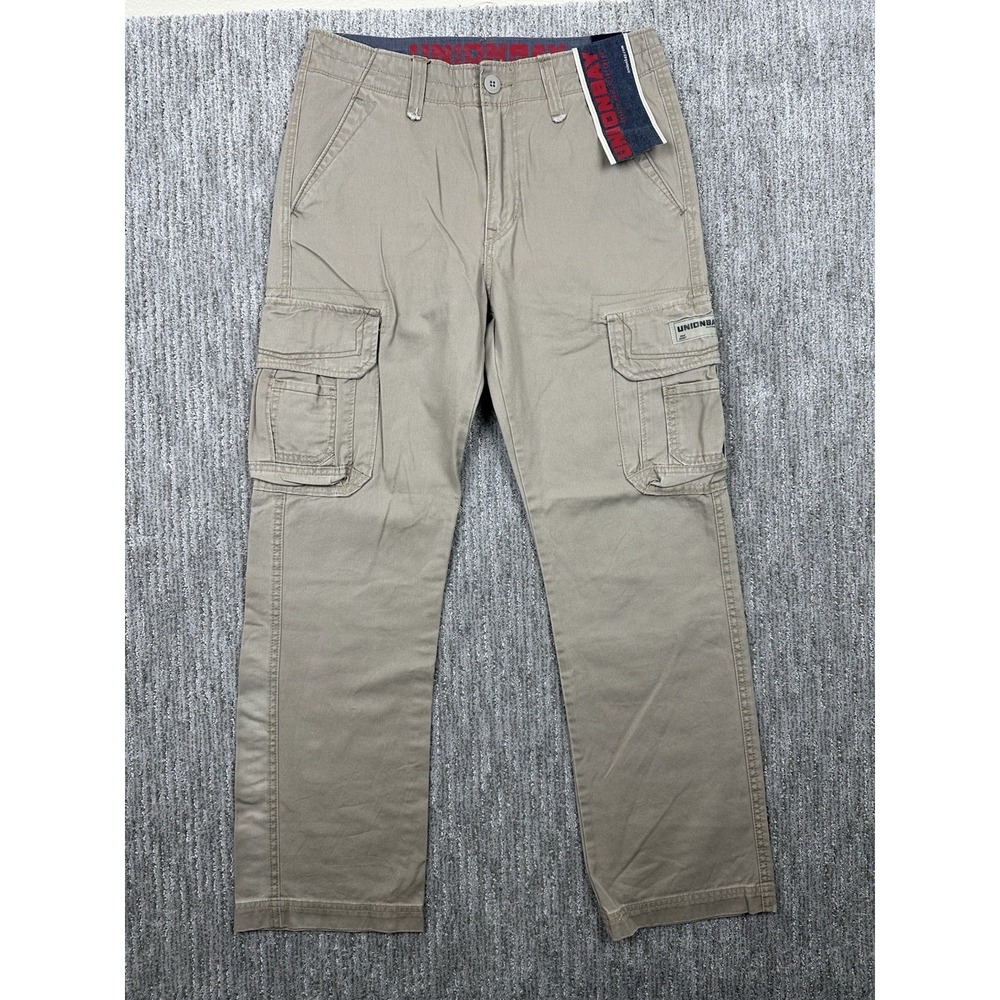 Unionbay Pants Mens 30x32 Desert Beige Khaki Cargo Workwear Outdoor NWT